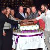 Antonio Fargas, Lindsay Wagner, Kat Graham, le prince Albert II de Monaco, Jacqueline MacInnes Wood, Lee Majors, Stepfanie Kramer et Grey Damon - Soirée anniversaire du 55ème festival de télévision de Monte-Carlo à Monaco. Le 16 juin 2015