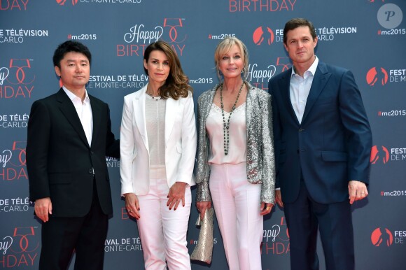 Valérie Kaprisky, Hiroshi Kurosaki, Bo Derek, Eric Close - Soirée anniversaire du 55ème festival de télévision de Monte-Carlo à Monaco. Le 16 juin 2015.  