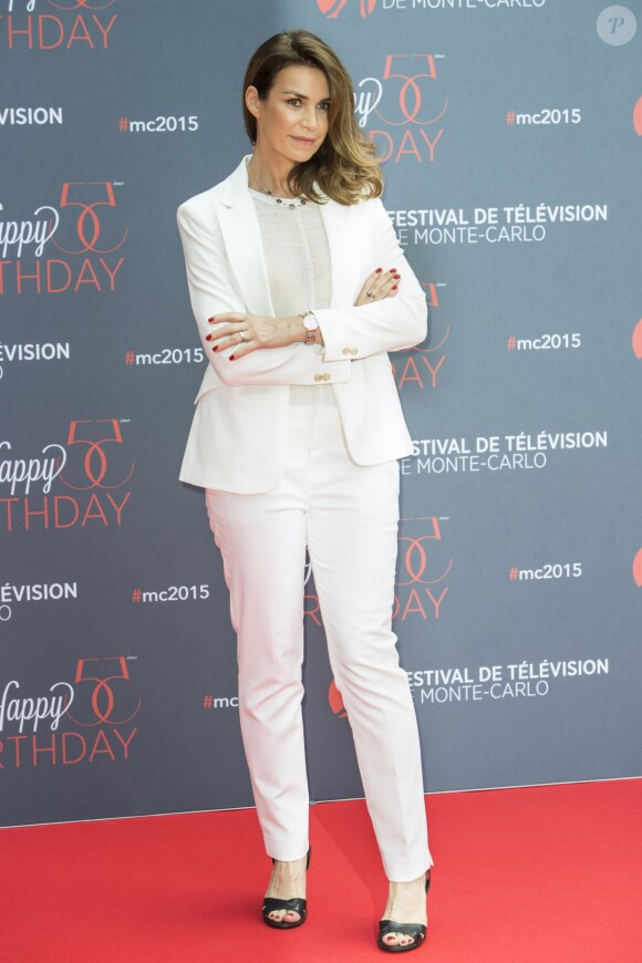 Valérie Kaprisky - Photocall de la soirée d'anniversaire du 55ème festival de télévision de Monte-Carlo à Monaco. Le 16 juin 2015  