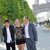 Cara Delevingne, Nat Wolff et John Green - Photocall du film "La Face Cachée de Margo" (Paper Towns) au Champ-de-Mars le 17 juin 2015 à Paris.