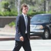 Exclusif - Conrad Hilton arrive au tribunal à Los Angeles avec ses parents Kathy et Rick Hilton, le 16 juin 2015. Conrad a été arrêté l'année dernière après avoir insulté des voyageurs sur un vol Londres/Los Angeles de la compagnie British Airways en juillet dernier.