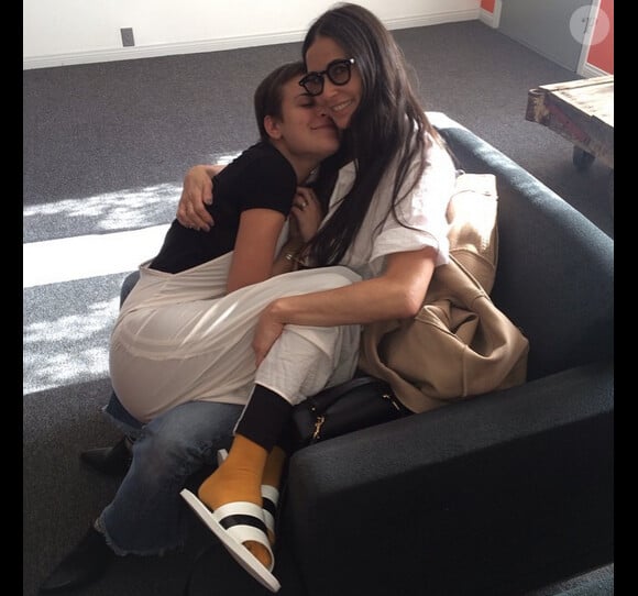 Tallulah Willis et sa mère Demi Moore, sur Instagram le 11 mai 2015