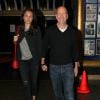 Bruce Willis et sa femme Emma Heming arrive au concert privé des "Rolling Stones" à Hollywood, le 20 mai 2015 