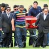 Diego Maradona lors de l'enterrement de sa maman Dalma Franco décédée à l'âge de 82 ans, le 21 novembre 2011 à Bella Vista en Argentine