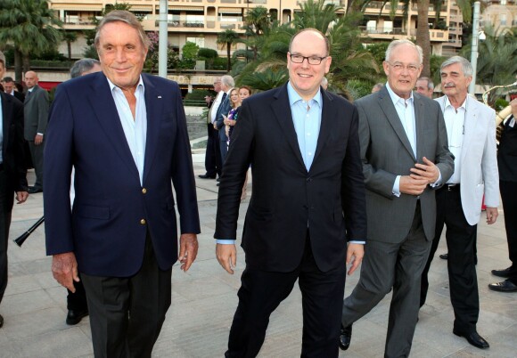 Exclusif - Michel Boeri (le président de l'ACM), le prince Albert II de Monaco, Michel Roger (ministre d'Etat de la principauté de Monaco) - Fête pour les 125 ans de l'Automobile club de Monaco (ACM) au Grimaldi Forum de Monaco, le 25 juin 2015. 