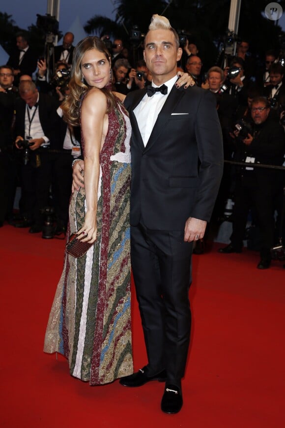 Robbie Williams et sa femme Ayda Shield - Montée des marches du film "The Sea of Trees" (La Forêt des Songes) lors du 68 ème Festival International du Film de Cannes, à Cannes le 16 mai 2015.  