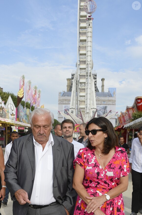 Marcel Campion et Anne Hidalgo - Inauguration de la Fête des Tuileries à Paris le 26 juin 2015. 