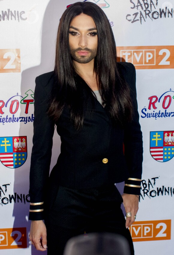 Conchita Wurst en concert en Pologne, le 27 juin 2015.