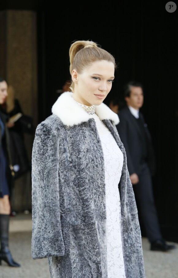 Léa Seydoux - Sorties du défilé de mode "Miu Miu", collection prêt-à-porter automne-hiver 2015/2016, à Paris. Le 11 mars 2015 