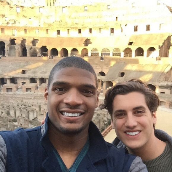 Michael Sam et Vito Cammisano - photo publiée sur le compte Instagram de Michael Sam le 6 janvier 2015