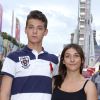 Léonard Trierweiler avec sa petite amie Julie - Inauguration de la Fête des Tuileries à Paris le 26 juin 2015.