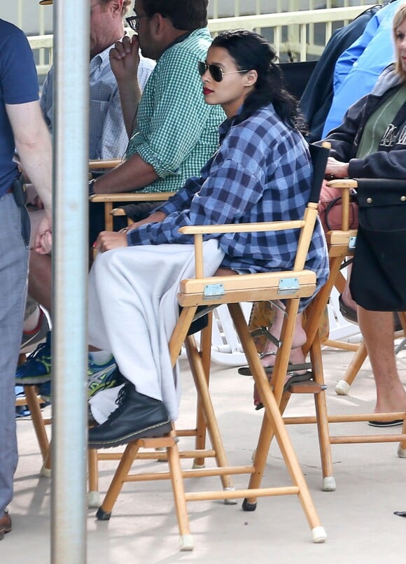 Zac Efron a reçu la visite de sa compagne Sami Miro sur le tournage du film "Dirty Grandpa" à Tybee Island. Le 5 mai 2015  