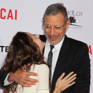 Jeff Goldblum et sa femme Emilie Livingston enceinte - Première du film "Mortdecai" à Los Angeles le 21 janvier 2015. 
