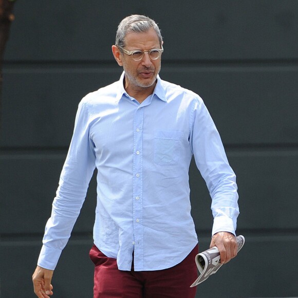 Exclusif - Jeff Goldblum va déjeuner avec un ami à Brentwood, le 26 juin 2014. 