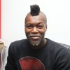 Djibril Cissé lors de l'inauguration du pop-up store "Mr. Lenoir", rue Elzévir à Paris, le 30 novembre 2014
