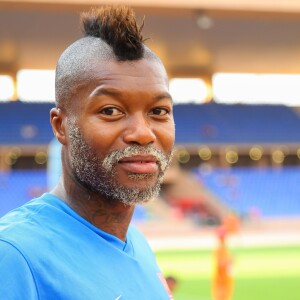 Djibril Cissé - Match de football de bienfaisance au profit de l'association d'aide aux enfants Al Karam à Marrakech dans le cadre du Marrakech du Rire 2015 le 14 juin 2015