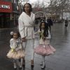 Mel B (Melanie Brown) et ses filles Angel Iris Murphy Brown et Madison Belafonte à la projection du film "Tinkerbell and the Legend of the Neverbeast" à Londres, le 7 décembre 2014  