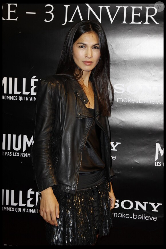 Elodie Yung lors de l'avant-première du film Millénium à Paris le 3 janvier 2012