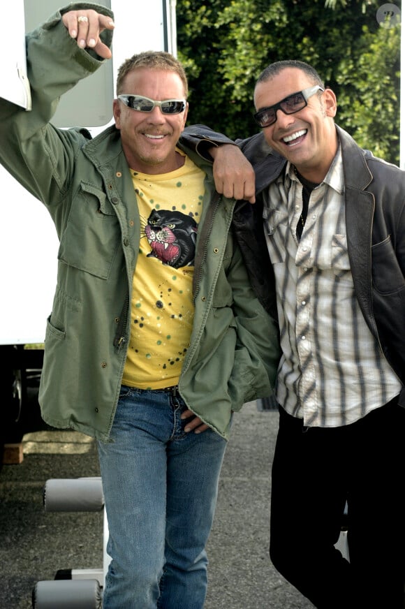 Mickey Rourke et Christian Audigier à Los Angeles. Novembre 2009.