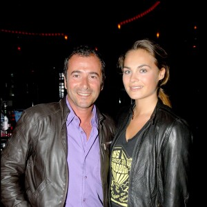 EXCLUSIF - BERNARD MONTIEL ET MELANIE MAUDRAN - SOIREE "SMET" ET "CHRISTIAN AUDIGIER" AU VIP ROOM DANS LE CADRE DU SALON DU PRET A PORTER DE PARIS 03/09/2006 - Paris