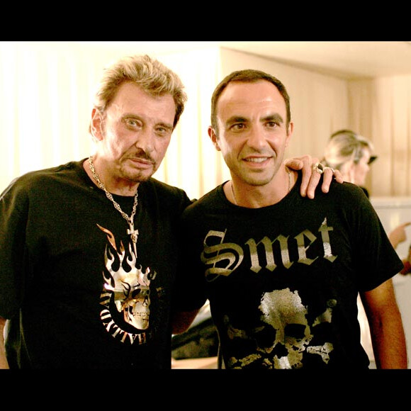Christian Audigier avec Johnny Hallyday et Nikos