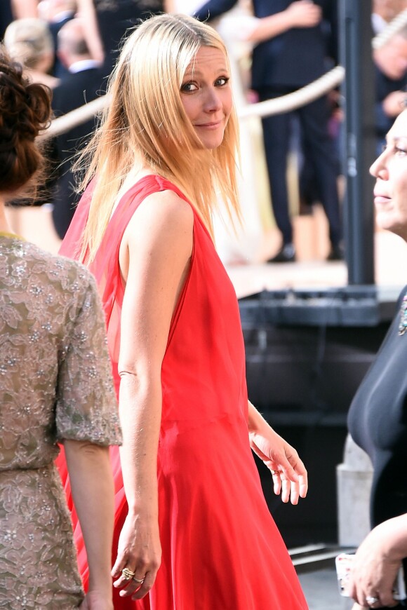 Gwyneth Paltrow lors du défilé Valentino Haute-Couture à Rome, le 9 juillet 2015.