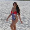 Claudia Romani profite d'un après-midi ensoleillé sur une plage de Miami, le 1er juillet 2015.