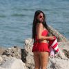 Claudia Romani profite d'un après-midi ensoleillé sur une plage de Miami, le 1er juillet 2015.