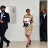 Exclusif - La princesse Caroline de Hanovre participait le 7 juillet 2015 au vernissage de la rétrospective organisée à la Villa Paloma (Nouveau Musée National de Monaco) consacrée au sculpteur et peintre italien Fausto Melotti. Son fils Andrea Casiraghi, avec son épouse Tatiana Santo Domingo, y prenaient également part.