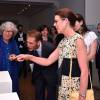Exclusif - La princesse Caroline de Hanovre, avec son fils Andrea Casiraghi et sa femme Tatiana Santo Domingo, participait le 7 juillet 2015 au vernissage de la rétrospective organisée à la Villa Paloma (Nouveau Musée National de Monaco) consacrée au sculpteur et peintre italien Fausto Melotti. Son fils Andrea Casiraghi, avec son épouse Tatiana Santo Domingo, y prenaient également part.