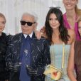 Izabel Goulart, Lily Donaldson, Karl Lagerfeld, Kendall Jenner et Toni Garrn à Cannes. Le 21 mai 2015.