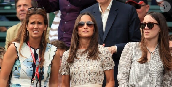 Pippa Middleton  lors de la finale de Wimbledon opposant Novak Djokovic et Roger Federer le 12 juillet 2015