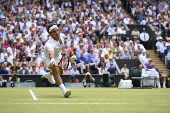 Roger Federer of SWISS during the men final against Novak Djokovic of Serbia at the Wimbledon Championships in London, Great Britain on JULY, 12, 2015. Photo by Corinne Dubreuil/ABACAPRESS.COM12/07/2015 - London