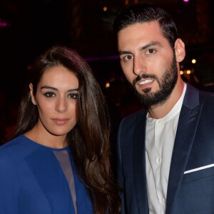 Sofia Essaïdi et Adrien Galo aux 80 ans de Lancôme au Casino de Paris lors de la fashion week Haute Couture Automne-Hiver 2015/2016 à Paris, le 7 juillet 2015.