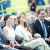 Le prince Carl Philip et la princesse Sofia, la princesse Madeleine et Chris O'Neill. Célébration des 38 ans de la princesse Victoria de Suède le 14 juillet 2015 à Borgholm, sur l'île d'Öland.