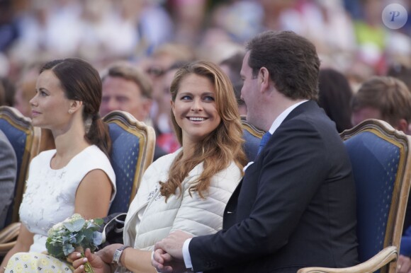 Madeleine et Chris. Célébration des 38 ans de la princesse Victoria de Suède le 14 juillet 2015 à Borgholm, sur l'île d'Öland.