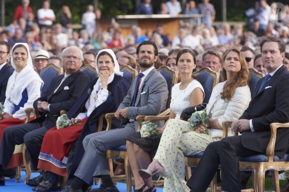 La famille royale. Célébration des 38 ans de la princesse Victoria de Suède le 14 juillet 2015 à Borgholm, sur l'île d'Öland.