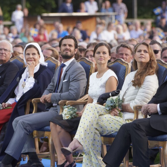 La famille royale. Célébration des 38 ans de la princesse Victoria de Suède le 14 juillet 2015 à Borgholm, sur l'île d'Öland.