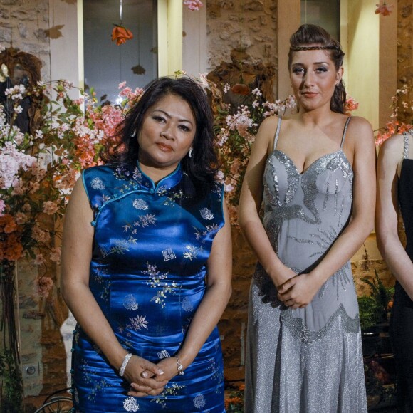 Exclusif - Maï, Terry et Jazz, lors de la cérémonie finale de l'émission Qui veut épouser mon fils ? saison 4 (tournage le 7 mars 2015, diffusion le vendredi 17 juillet 2015).