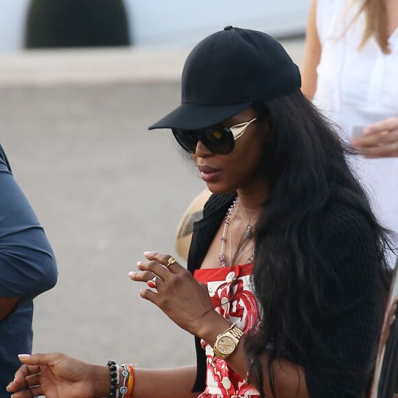 Exclusif - Naomi Campbell arrive à Saint-Tropez, le 21 juillet 2015.