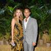 John Legend et Chrissy Teigen à la soirée organisée par Leonardo DiCaprio au profit de sa fondation au Domaine Bertaud Belieu à Gassin le 22 juillet 2015.
