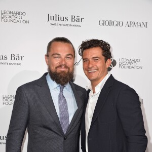 Orlando Bloom et Leonardo DiCaprio à la soirée organisée par Leonardo DiCaprio au profit de sa fondation au Domaine Bertaud Belieu à Gassin le 22 juillet 2015.