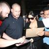 Kim Kardashian, enceinte, arrive à l'aéroport LAX de Los Angeles, en provenance de Paris. Le 22 juillet 2015.