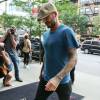 David Beckham arrive à l'hôtel Bowery à New York, le 6 juillet 2015  