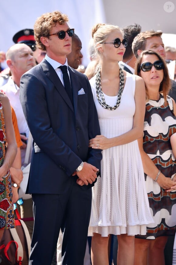 Pierre Casiraghi et sa fiancée Beatrice Borromeo - Premier jour des célébrations des 10 ans de règne du prince Albert II de Monaco à Monaco, le 11 juillet 2015.