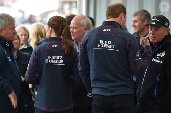 Le prince William et la duchesse de Cambridge, Kate Middleton, assistent à l'America's Cup World Series (ACWS) de Portsmouth, le 26 juillet 2015.