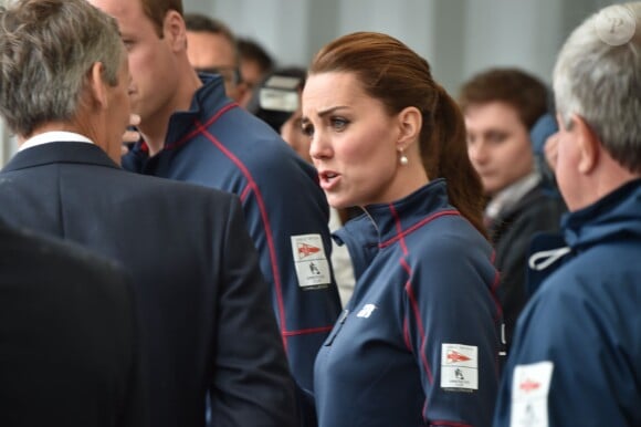 Le prince William et la duchesse de Cambridge, Kate Middleton, assistent à l'America's Cup World Series (ACWS) de Portsmouth, le 26 juillet 2015.