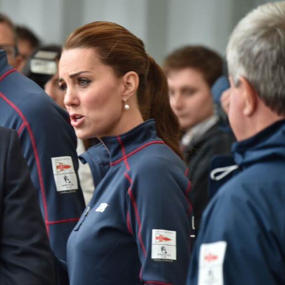 Le prince William et la duchesse de Cambridge, Kate Middleton, assistent à l'America's Cup World Series (ACWS) de Portsmouth, le 26 juillet 2015.