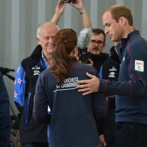 Le prince William et la duchesse de Cambridge, Kate Middleton, assistent à l'America's Cup World Series (ACWS) de Portsmouth, le 26 juillet 2015.