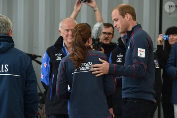 Le prince William et la duchesse de Cambridge, Kate Middleton, assistent à l'America's Cup World Series (ACWS) de Portsmouth, le 26 juillet 2015.